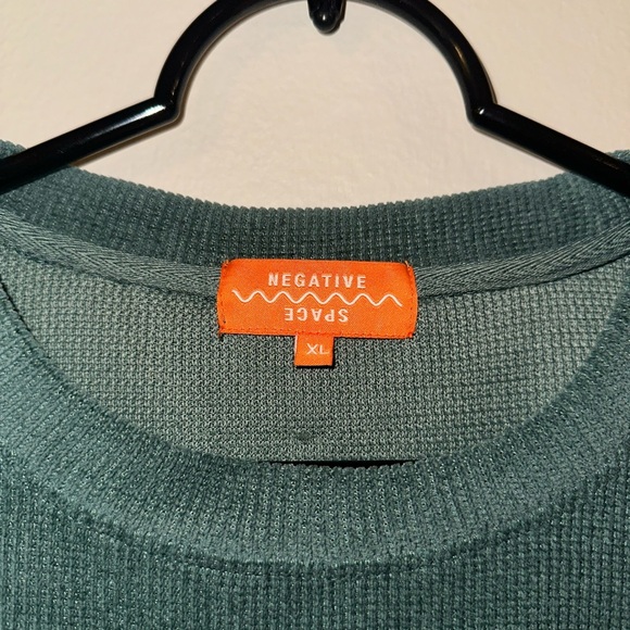 Negative Space Men's Teal Long Sleeve - Picture 3 of 5